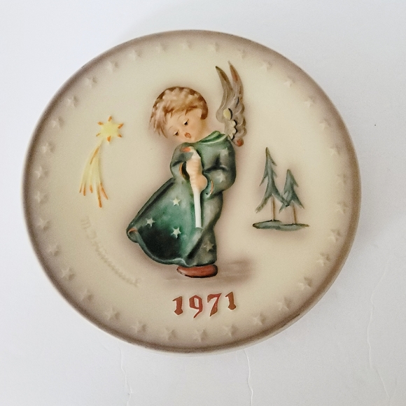 MJ Hummel vintage 1971 plate Heavenly Angel 1st edition anniversary W Goebel - Picture 1 of 7